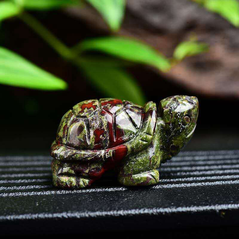 Natural Quartz Crystal Carved Longevity Tortoise Healing Gemstone Animal Turtle