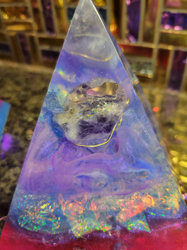 pyramid collection medium Fluorite Lights Up
