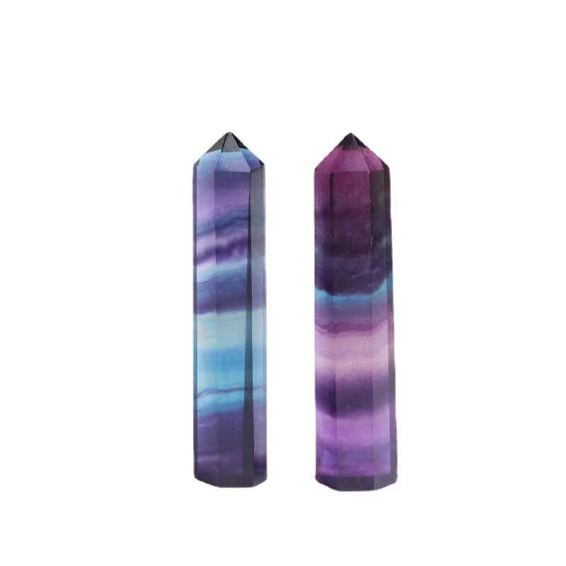 Natural Crystal Point Wand Tower Column Chakra Obelisk Quartz Healing Stone Rock