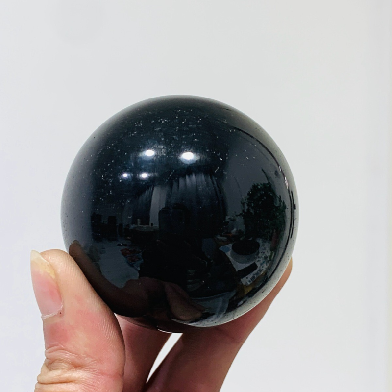 235g Natural Obsidian Quartz Ball Crystal Sphere Meditation Energy Healing