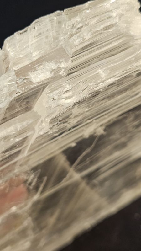 609g Natural Selenite Crystal Slab, Raw Phantom Slice, Gypsum Plate, Chakra