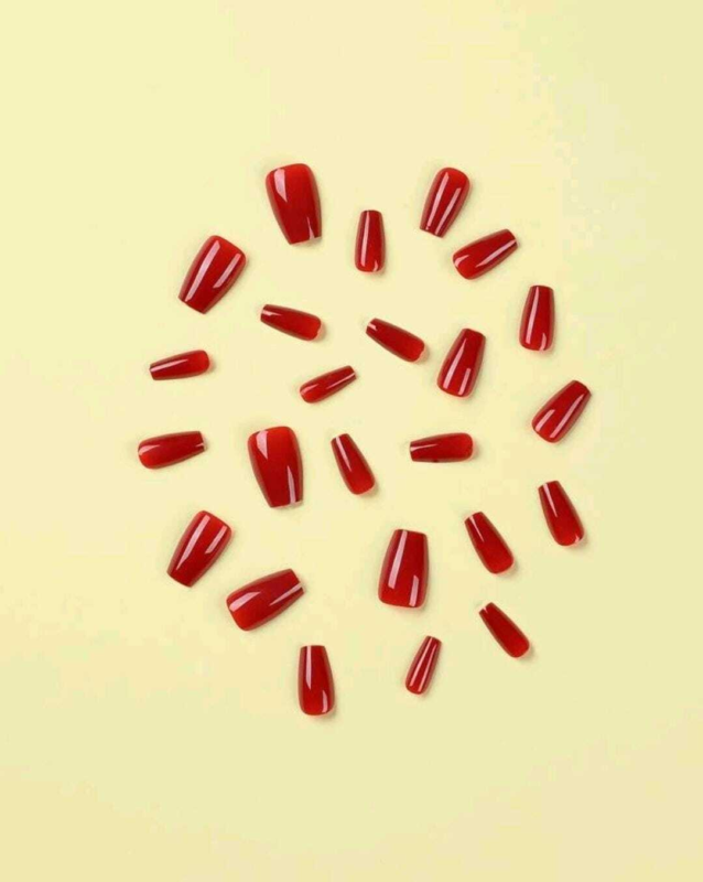 Press On Nails Short Oval Various Colours Nude False Fake Nail 24pcs With Glue