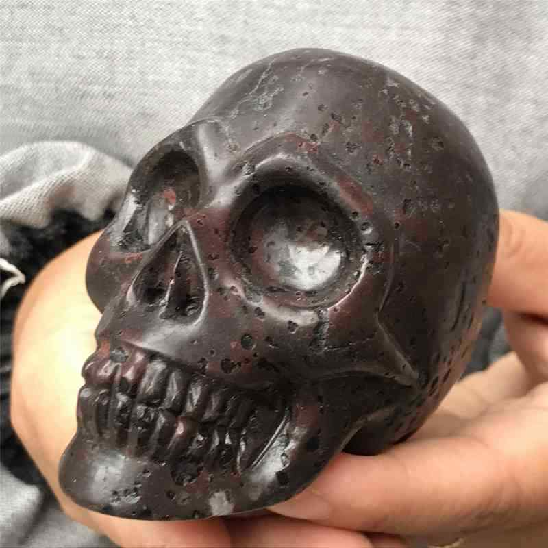 0.41Kg Natural unknown quartz skull carved Quartz Crystal skull Healing