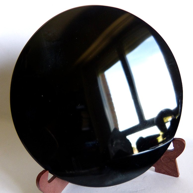 Obsidian mirror - 12 cm- 320 g