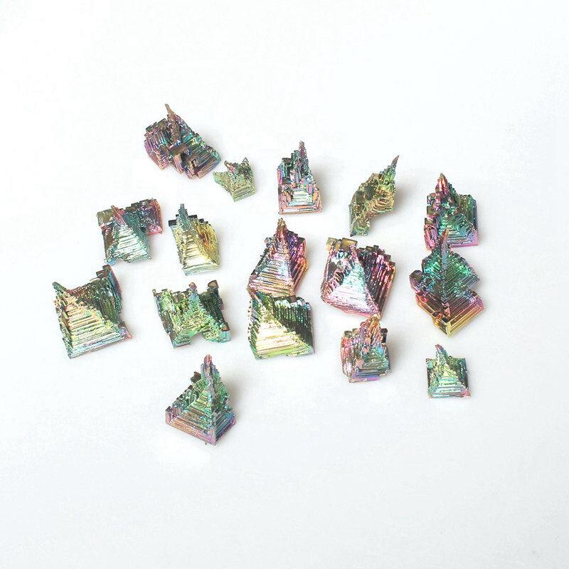 Natural Rainbow Aura Titanium Bismuth Healing Crystal Gemstone Specimens Reiki