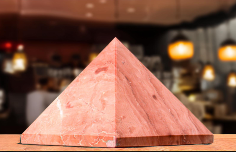 Pink Bustamite Pyramid - 19CM Healing Crystal for Chakra & Aura Balancing Spirit