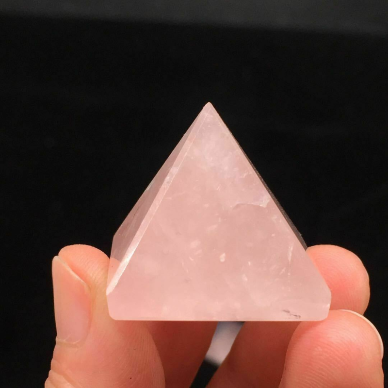 Natural Raw Pink Rose Quartz Gemstone Crystal Energy Reiki Mineral Tower Pyramid