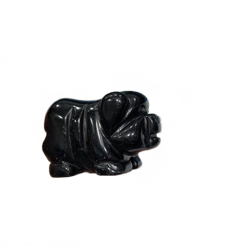 Raw Natural Quartz Crystal Skull Carved Pig Wild Boar Piggy Animal Healing Stone