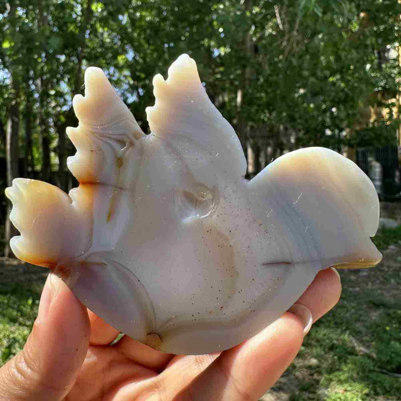 135g natural agate hand carved bird skull quartz crystal cluster reiki