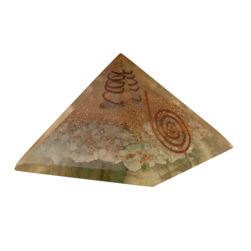 Amazonite Gemstone Orgone Pyramid Crystal Energy Generator Free Shipping
