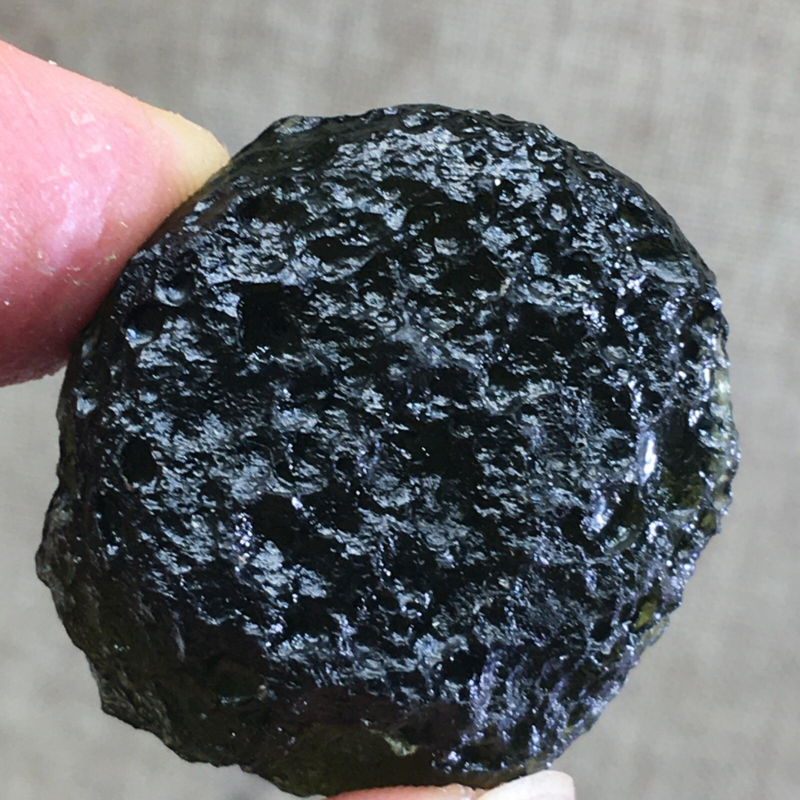 74.1Ct MOLDAVITE From Czech Republic From Meteorite Impact With Chips