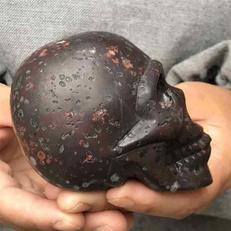 0.41Kg Natural unknown quartz skull carved Quartz Crystal skull Healing