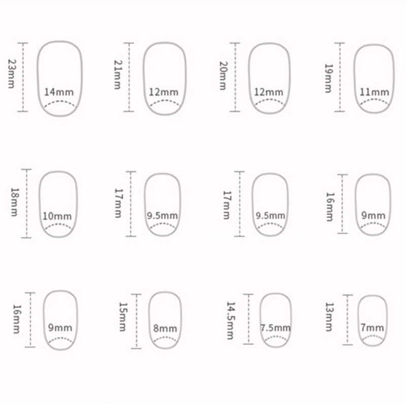 Dream Glitter Pink False Nail Almond Short Press on Nails for Nail Art 24pcs
