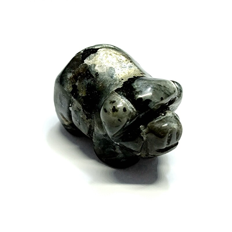 Raw Natural Quartz Crystal Skull Carved Pig Wild Boar Piggy Animal Healing Stone