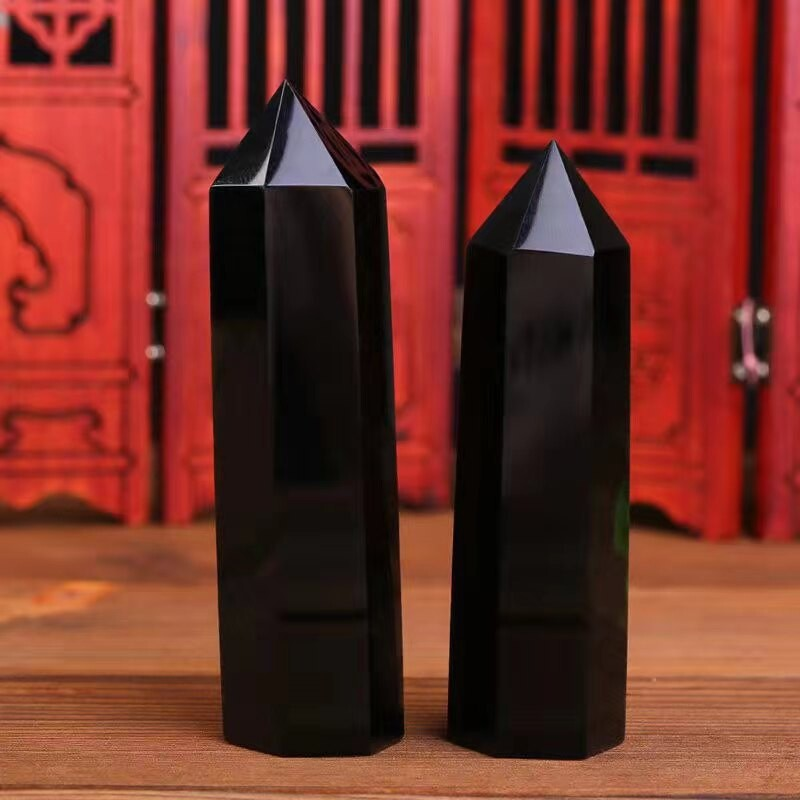 Natural Crystal Point Wand Tower Column Chakra Obelisk Quartz Healing Stone Rock