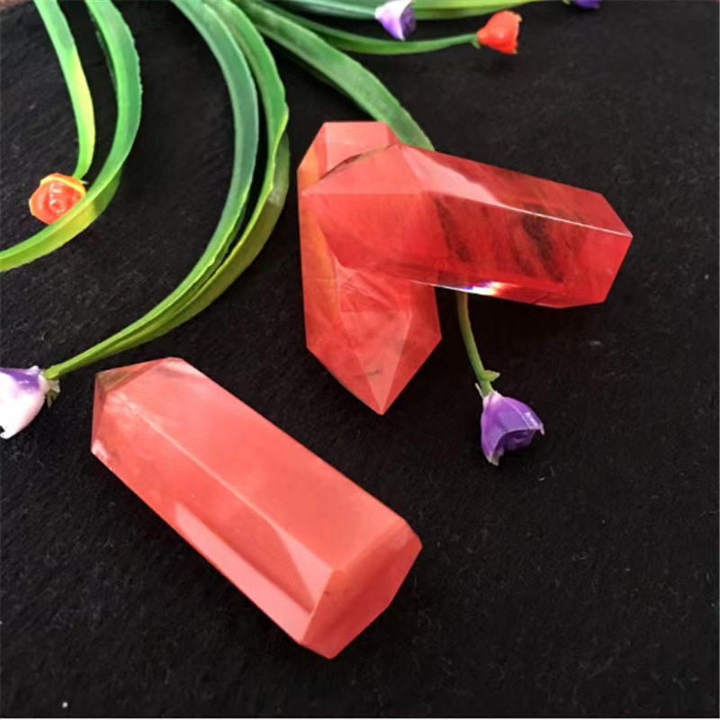 Natural Crystal Point Wand Tower Column Chakra Obelisk Quartz Healing Stone Rock