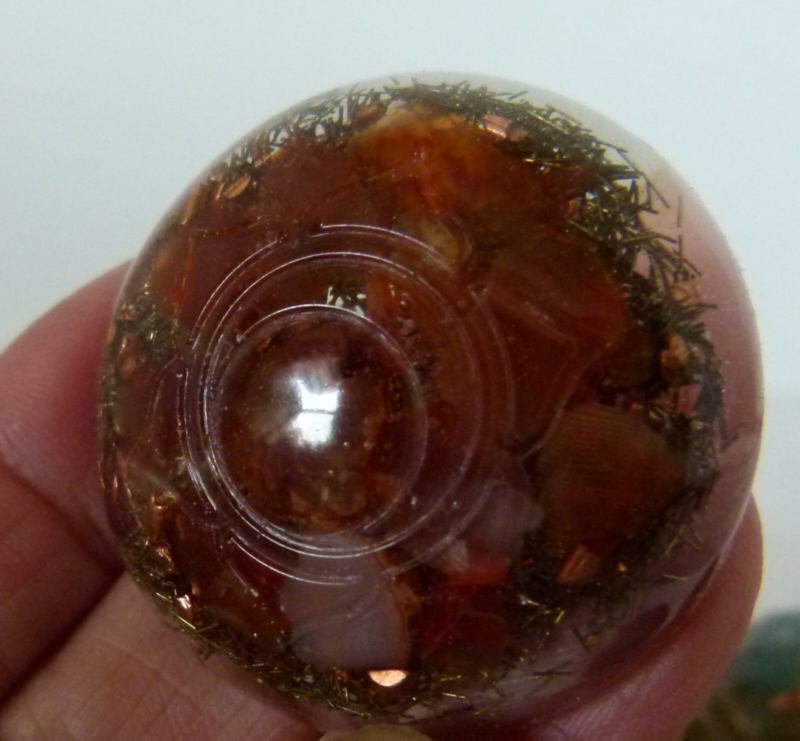 Set Of 7 Chakra Orgone domes For Reiki Healing chakra balancing w/chakra symbols