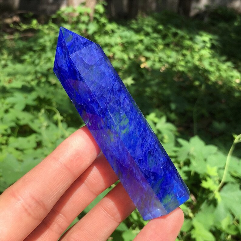 1kg Melting Stone Obelisk Quartz Crystal Wand Point Mineral Specimen Reiki Heal