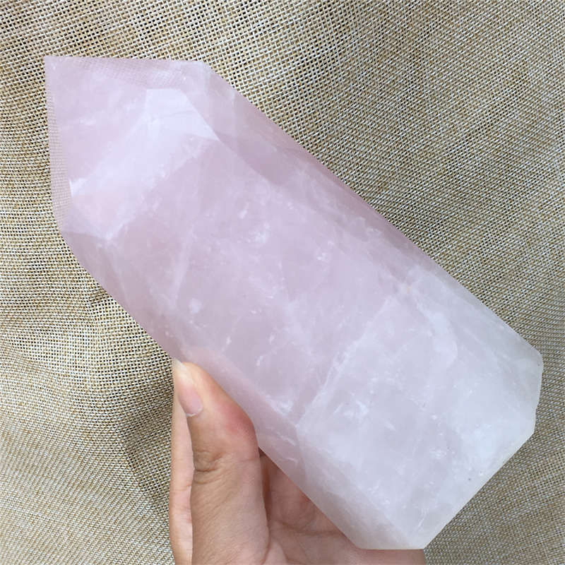 1.07kg Natural Rose quartz obelisk quartz cystal wand point gem healing