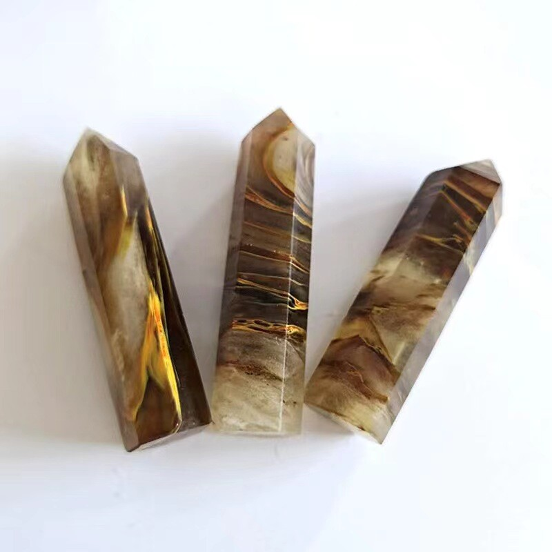 Natural Crystal Point Wand Tower Column Chakra Obelisk Quartz Healing Stone Rock