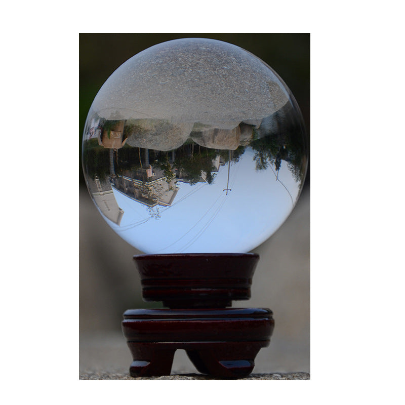 Transparent Crystal Ball Gathering Wealth, Happiness and AuspiciousK9Glass Photography Opening Gift Study Desk Decorations