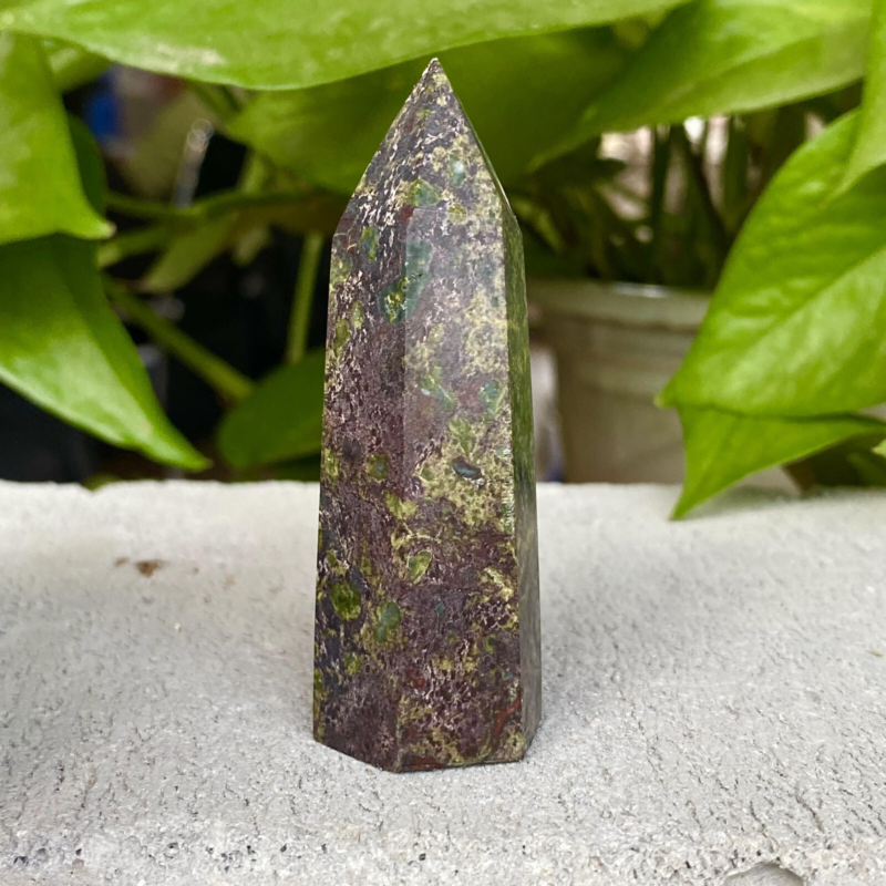 61G Natural Dragon Blood Column Obelisk Crystal Column Wand Point Healing Stone