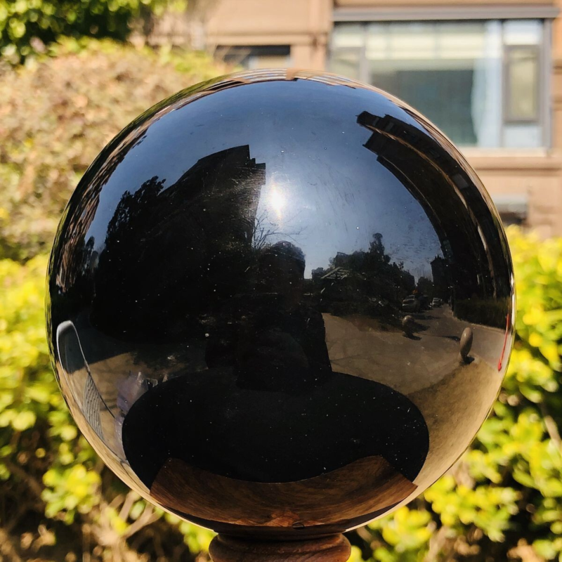 4.55LB Natural Beautiful Silver obsidian ball Quartz Crystal Sphere Healing 354