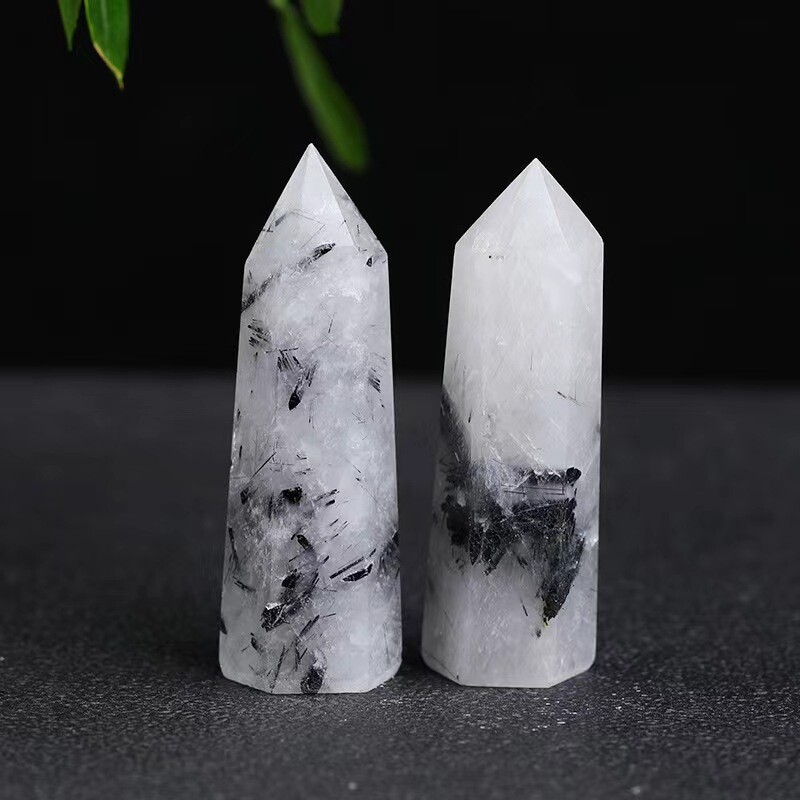 Natural Crystal Point Wand Tower Column Chakra Obelisk Quartz Healing Stone Rock