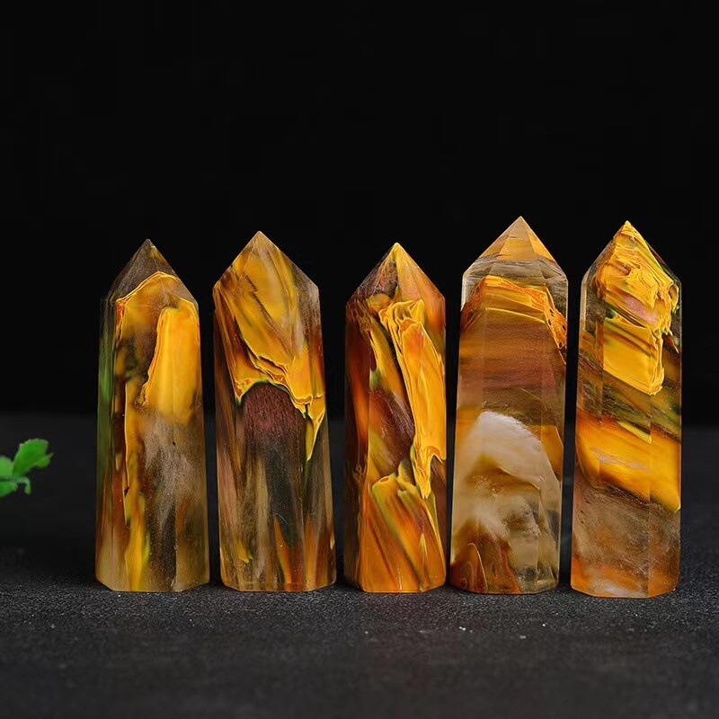 Natural Crystal Point Wand Tower Column Chakra Obelisk Quartz Healing Stone Rock