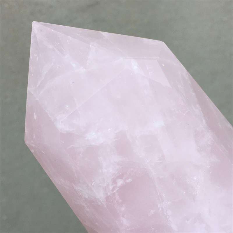 1.07kg Natural Rose quartz obelisk quartz cystal wand point gem healing