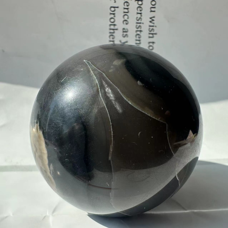 1pc 180+Natural Volcanic agate Ball quartz crystal sphere Reiki Healing 50mm+