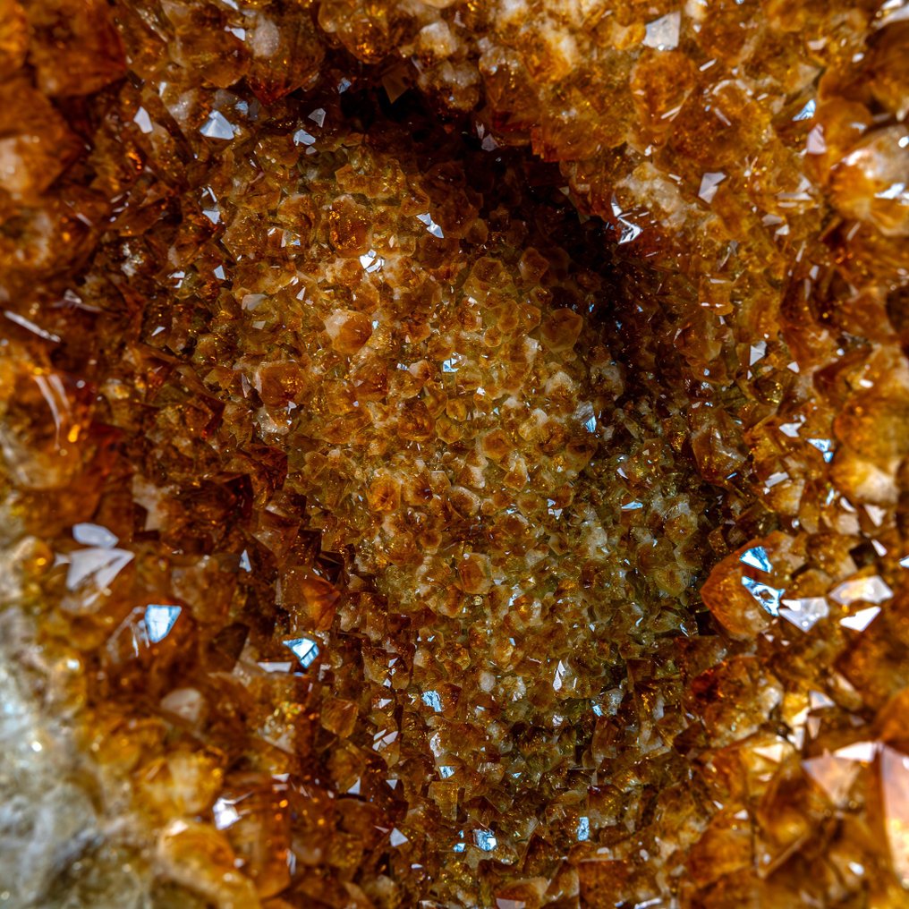 Unique massive Madeira citrine druse, In The Contemporary Interior- 88794 g