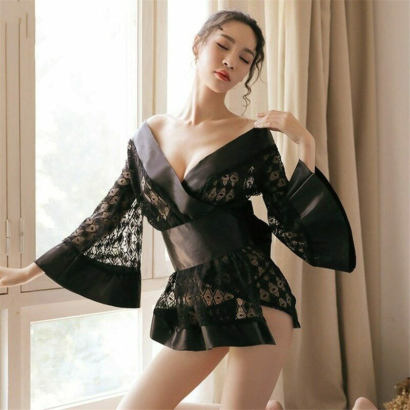 Japanese Kimono Cardigan Mujer Women Haori Sleepwear Yukata Satin Short BathRobe