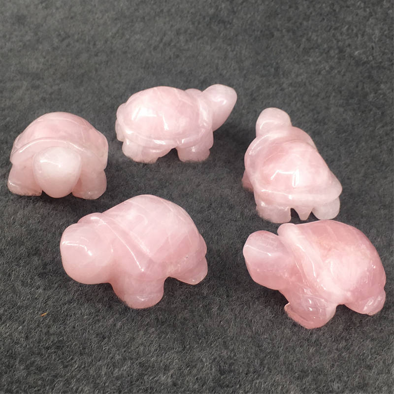 Natural Quartz Crystal Carved Longevity Tortoise Healing Gemstone Animal Turtle