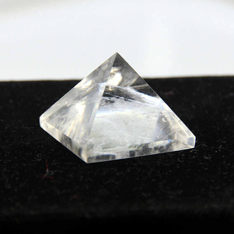 Natural Clear Quartz Crystal Orgone Energy Pyramid Healing Mineral Stone Tower