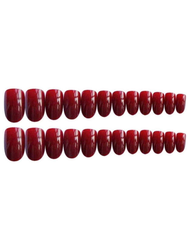 Press On Nails Short Oval Various Colours Nude False Fake Nail 24pcs With Glue