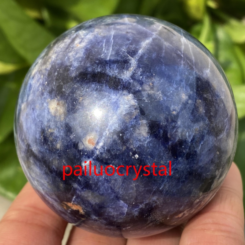 1pc 220g+ Natural sodalite Ball Quartz Crystal Sphere Gem Reiki Healing 55mm+