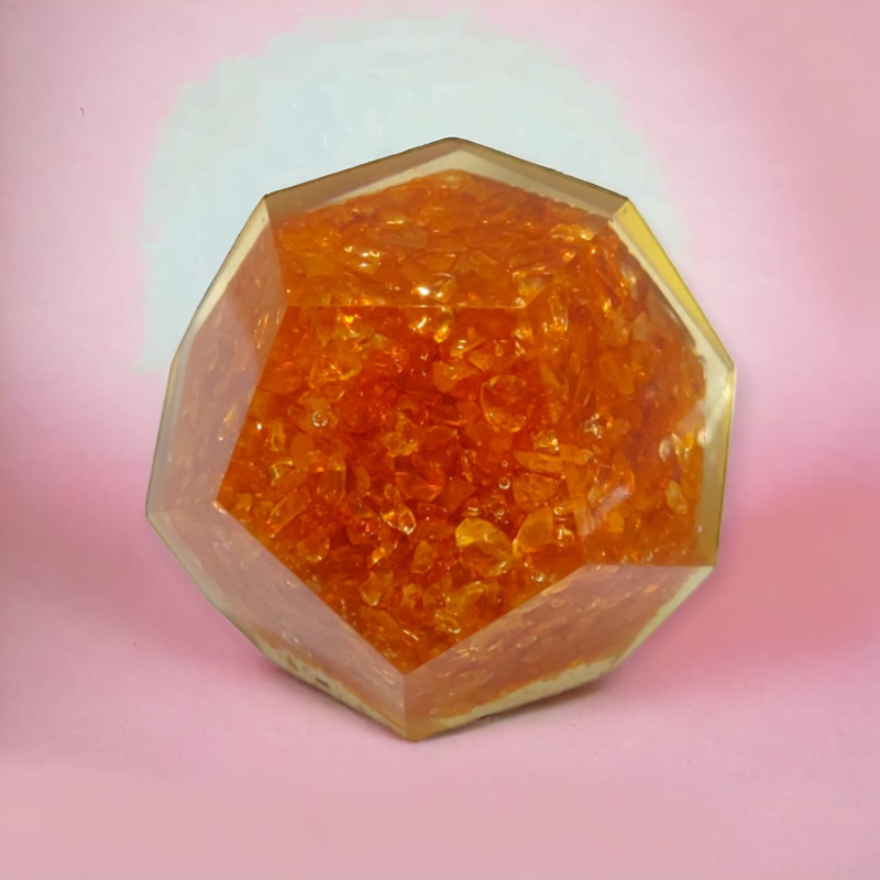 Orange Aventurine Orgonite Dodecahedron Crystal Flower Of Life Healing 40-45MM