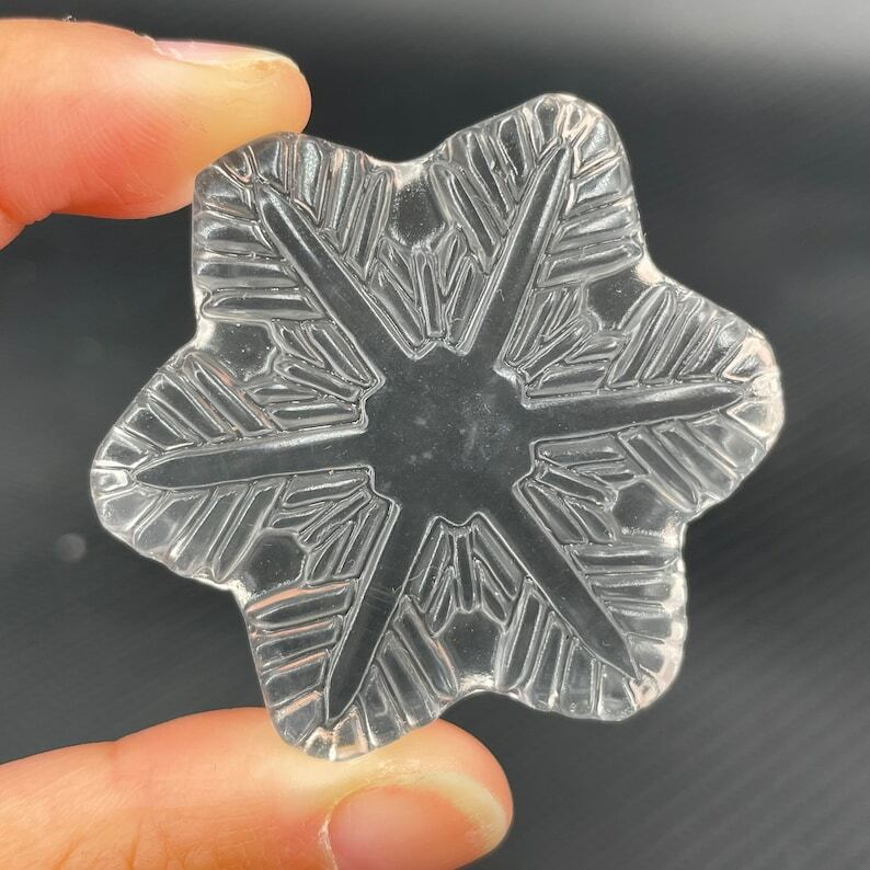 Titanium Clear Melting Stone Snowflake Quartz Crystal Carved Heal collection