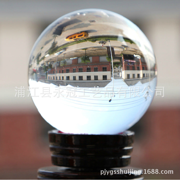 Transparent Crystal Ball Gathering Wealth, Happiness and AuspiciousK9Glass Photography Opening Gift Study Desk Decorations