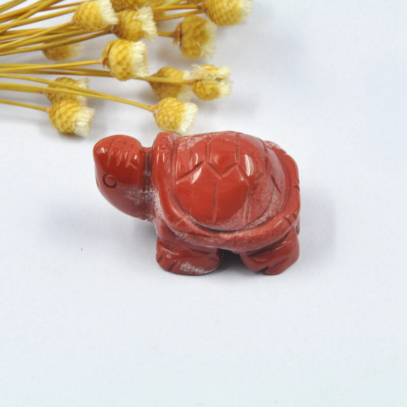 Natural Quartz Crystal Carved Longevity Tortoise Healing Gemstone Animal Turtle