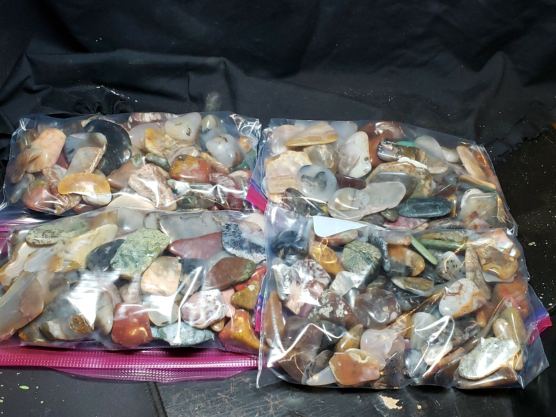 1 Pound mixed lot of tumbled polished lapidary materials