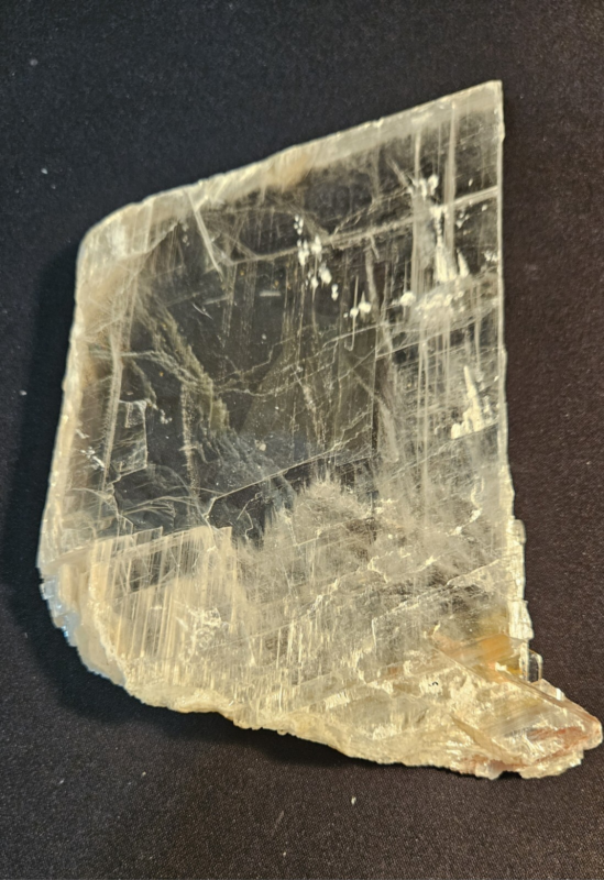 482g Natural Selenite Crystal Slab, Raw Phantom Slice, Gypsum Plate, Chakra