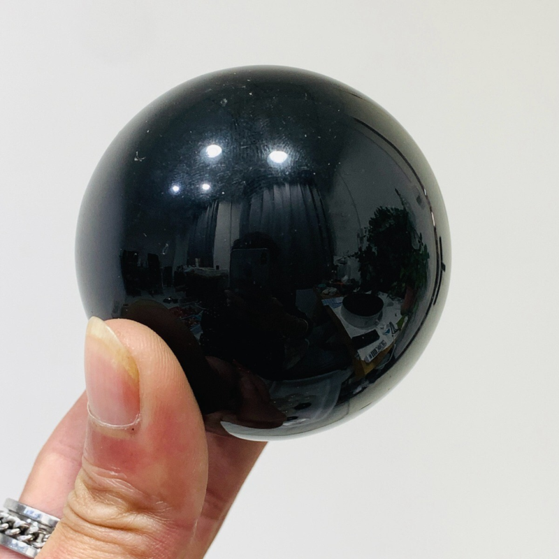 312g Natural Obsidian Quartz Ball Crystal Sphere Meditation Energy Healing