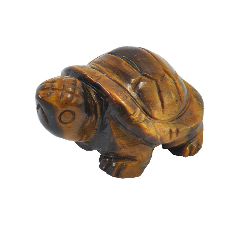 Natural Quartz Crystal Carved Longevity Tortoise Healing Gemstone Animal Turtle