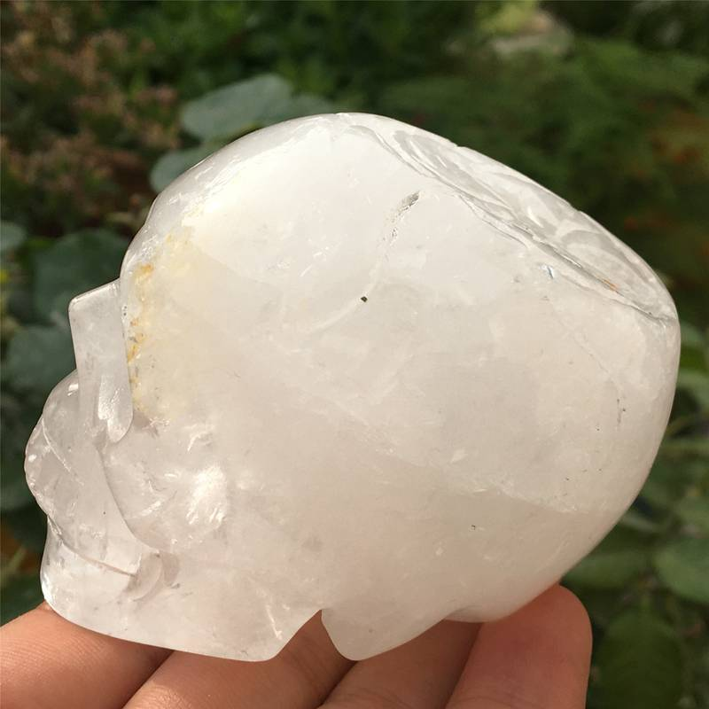 0.39kg Natural clear quartz skull carved Quartz Crystal skull Healing
