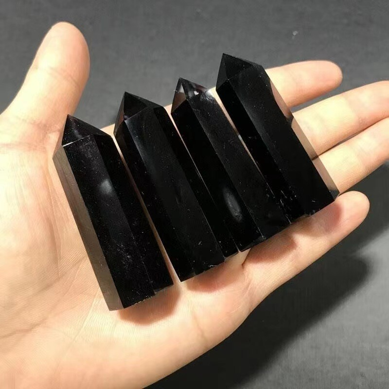 Natural Crystal Point Wand Tower Column Chakra Obelisk Quartz Healing Stone Rock