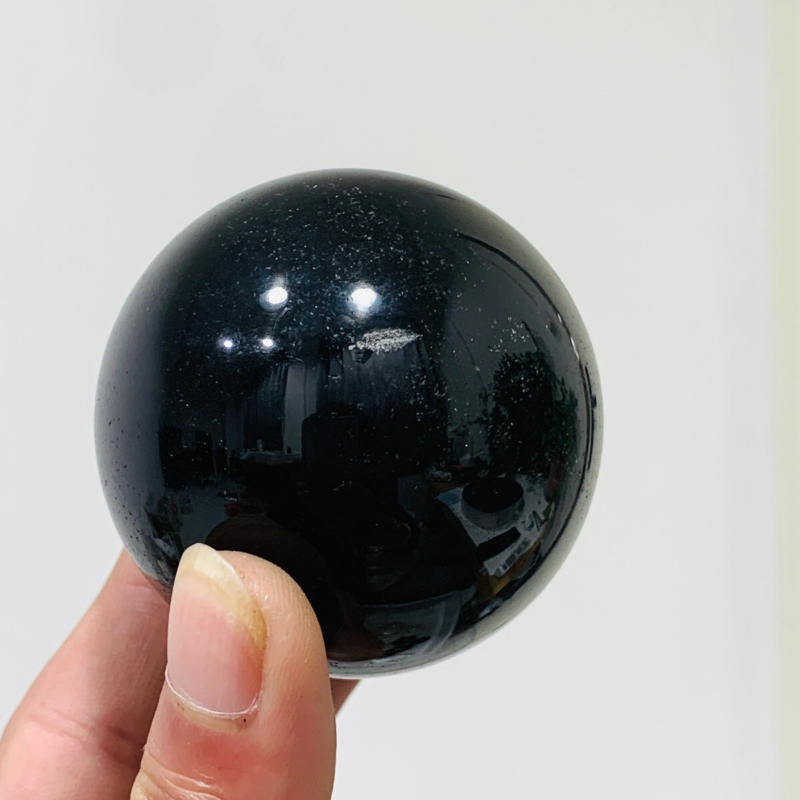 235g Natural Obsidian Quartz Ball Crystal Sphere Meditation Energy Healing