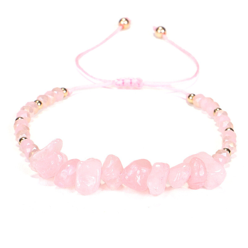 Gemstone Bracelet Natural Anxiety Stone Lucky Crystal Chakra Adjustable Reiki UK