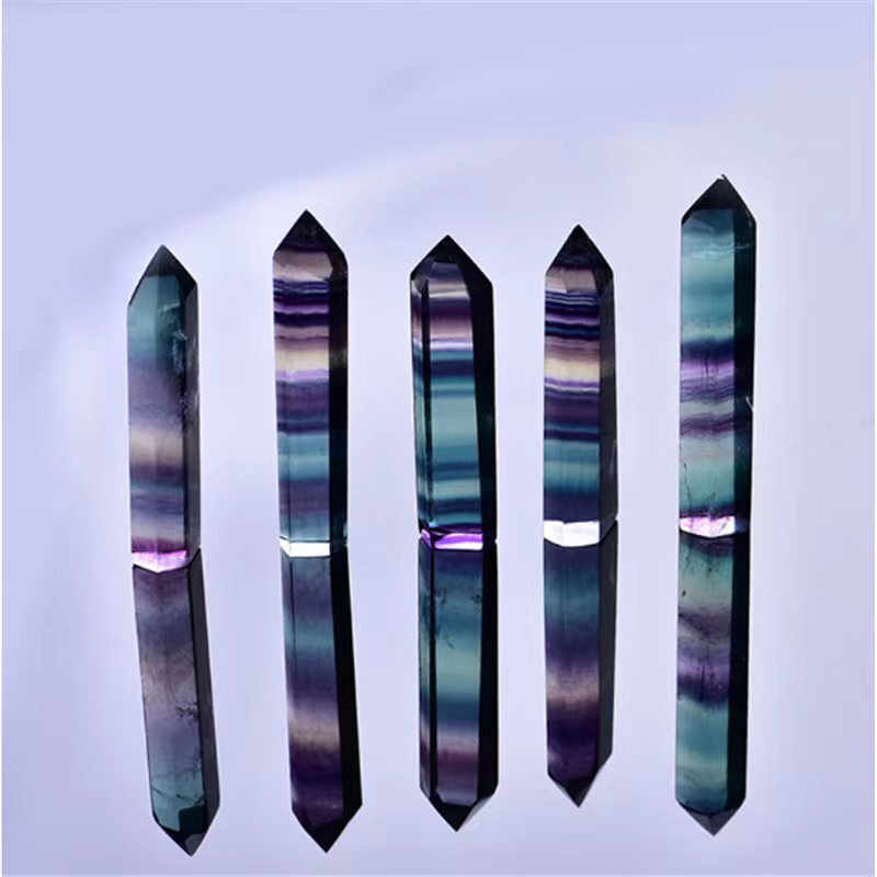 Natural Crystal Point Wand Tower Column Chakra Obelisk Quartz Healing Stone Rock
